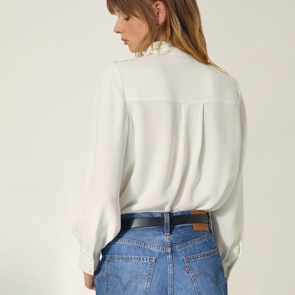Aritzia Long-Sleeve Tie-Neck Blouse - Picture 8 of 8